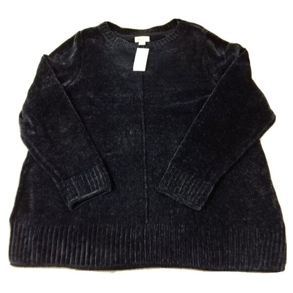 Style & co.-Woman Plus Size 1X~Industrial Blue Velvet Sweater NWT $56.50 - Picture 1 of 8